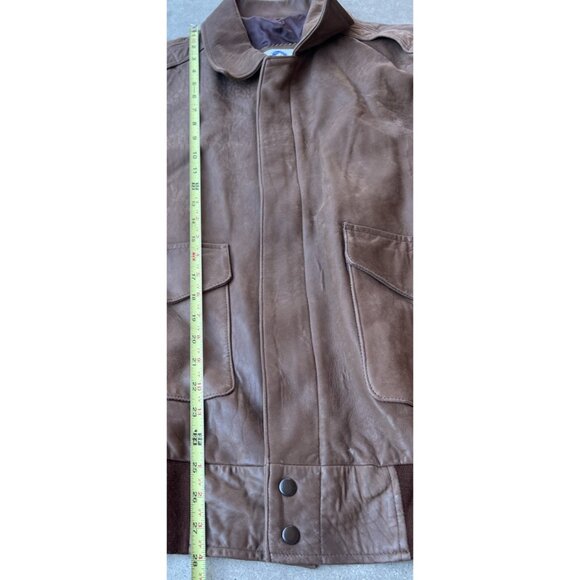 Vintage PARAMOUNT FILMS LEATHER JACKET BOMBER Men’s Size Large Made in USA - Picture 5 of 14